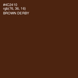 #4C2410 - Brown Derby Color Image